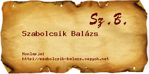 Szabolcsik Balázs névjegykártya
