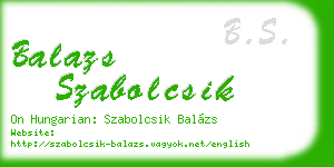 balazs szabolcsik business card